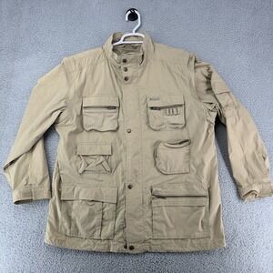 Weekender Traveler MENS L  Beige Travel Shirt Vest Convertible Correspondent